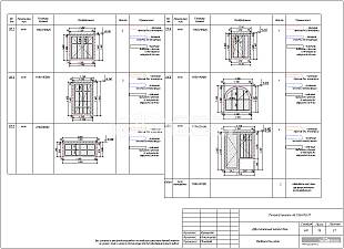 Ведомость окон и оконно-дверных конструкций