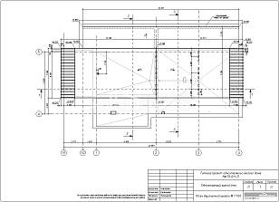 План двускатной кровли М 1:100