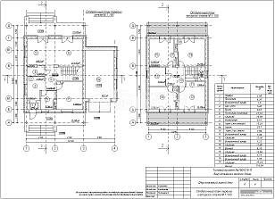 Отделочный план первого и второго этажа М 1:100